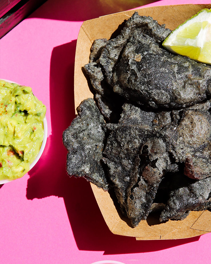 Blue Corn Totopos and Guacamole